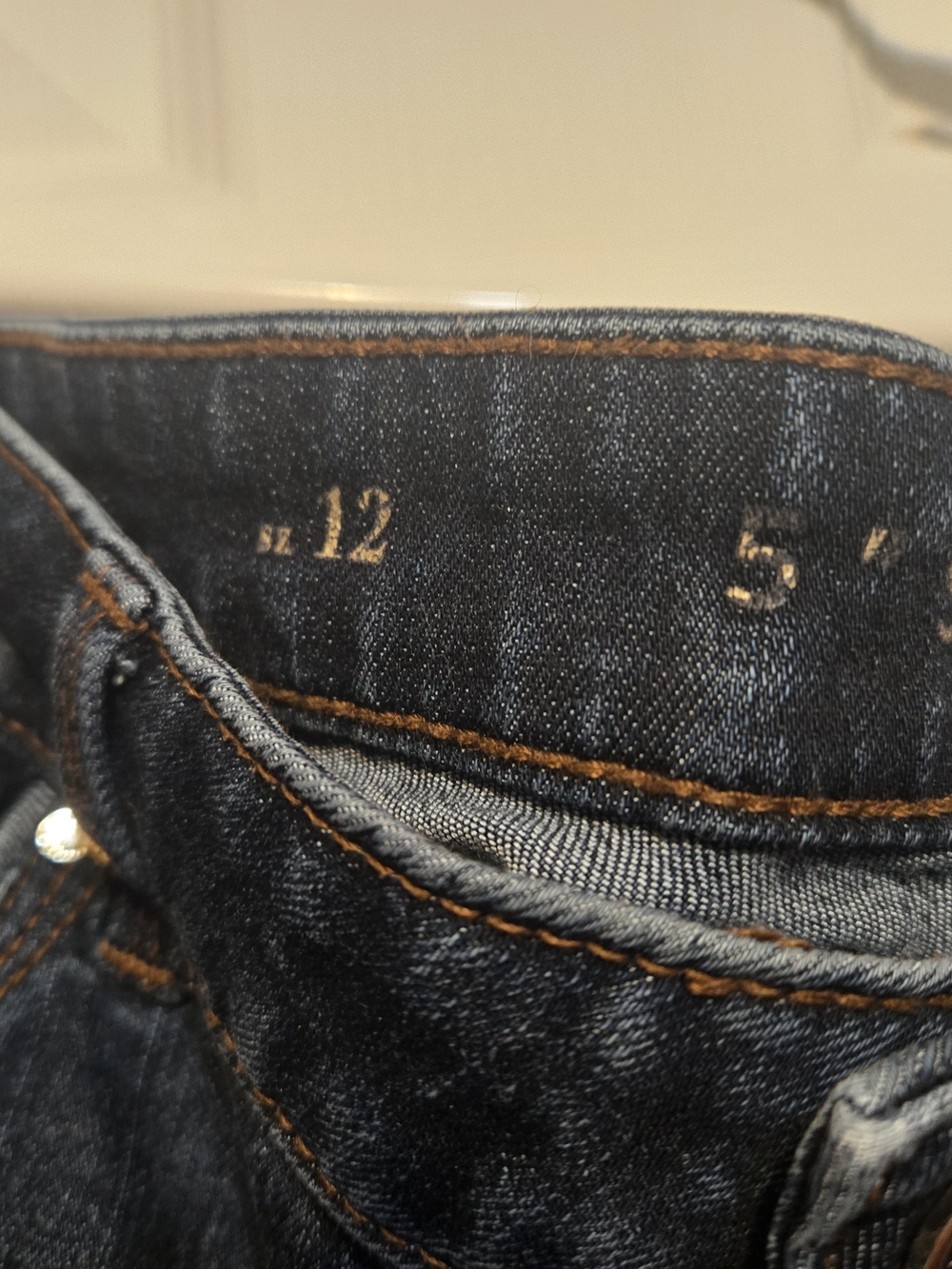 White House Black Market Dark Blue Denim Cuffed Shorts - Picture 3 of 6